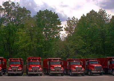 C.H. Paving – fleet of trucks