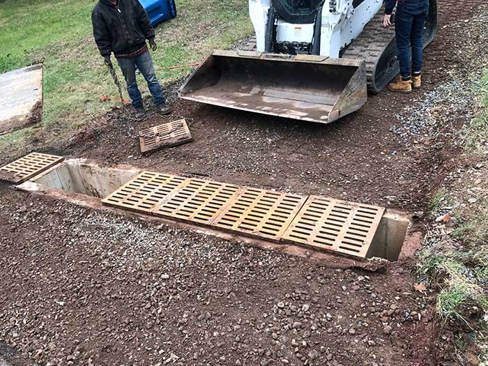 Drainage - Catch basins, Trough Drains, & Pipe Installation