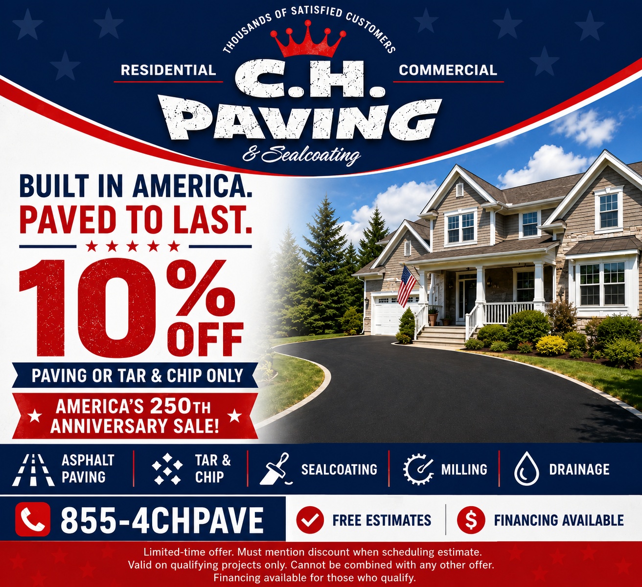 CH Paving America 250 10 Percent off Offer CH Paving America 250 10 Percent off Offer